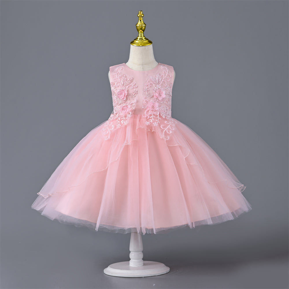 CC-903 3 to 9Years Old  Girl Gorgeous Princess Party Dress for Kids Birthday
