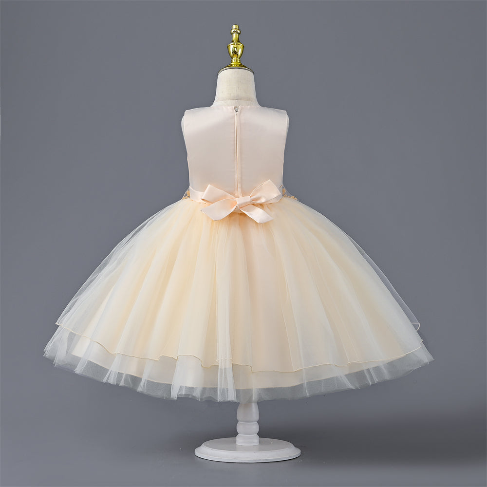 CC-903 3 to 9Years Old  Girl Gorgeous Princess Party Dress for Kids Birthday