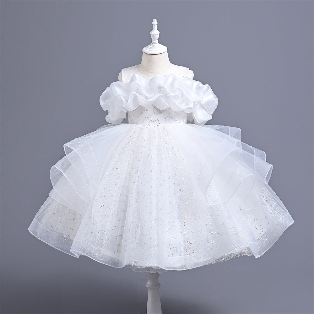 VA212 1-5 new arrival Handmade Custom High-End Sequined Children's Wedding Dress Girl Birthday Party Dress
