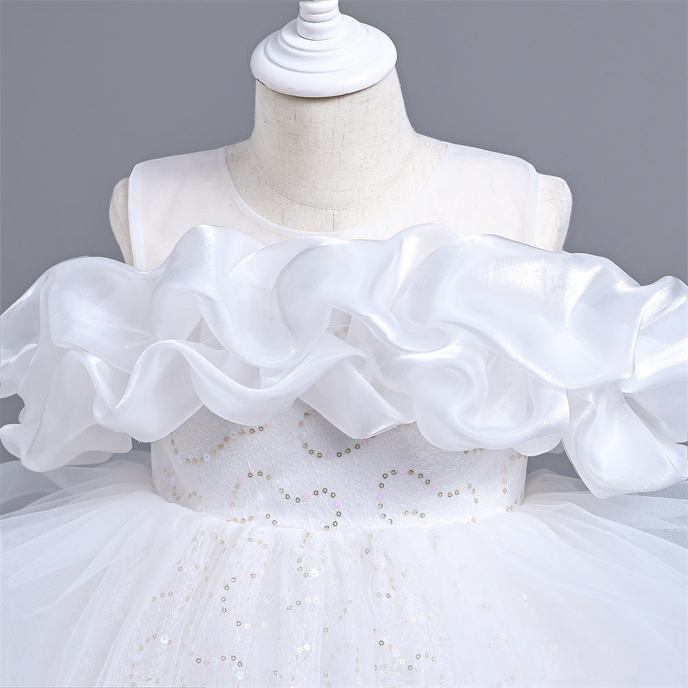 VA212 1-5 new arrival Handmade Custom High-End Sequined Children's Wedding Dress Girl Birthday Party Dress
