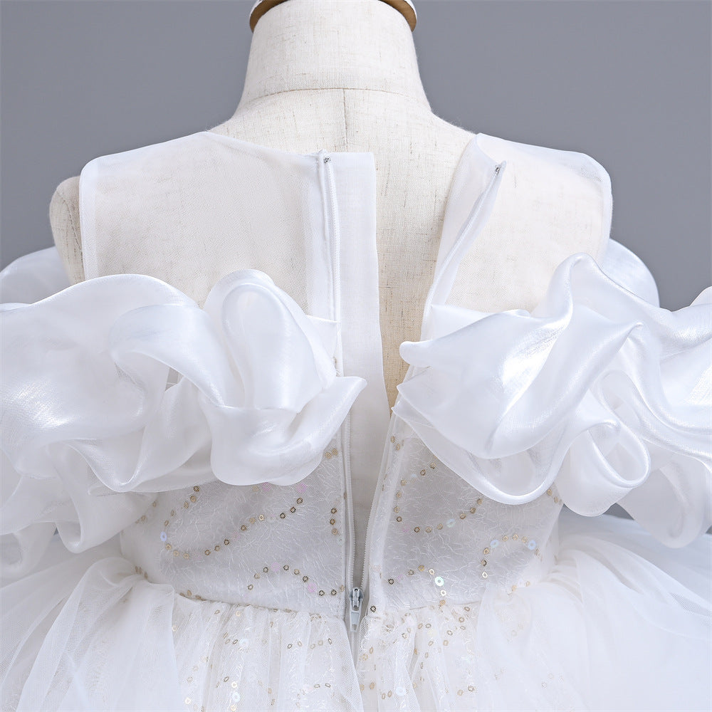 VA212 1-5 new arrival Handmade Custom High-End Sequined Children's Wedding Dress Girl Birthday Party Dress