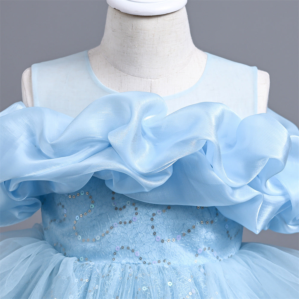 VA212 1-5 new arrival Handmade Custom High-End Sequined Children's Wedding Dress Girl Birthday Party Dress