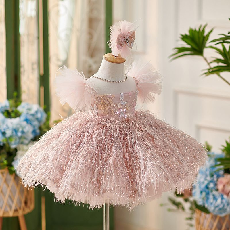 personalised 1st birthday dress Girl Birthday Outfit Personalised Tutu Dress Baby Girl My First Birthday Outfit Size:6/12M there are absolutely no flared-dress A-Line Lace Tulle Short