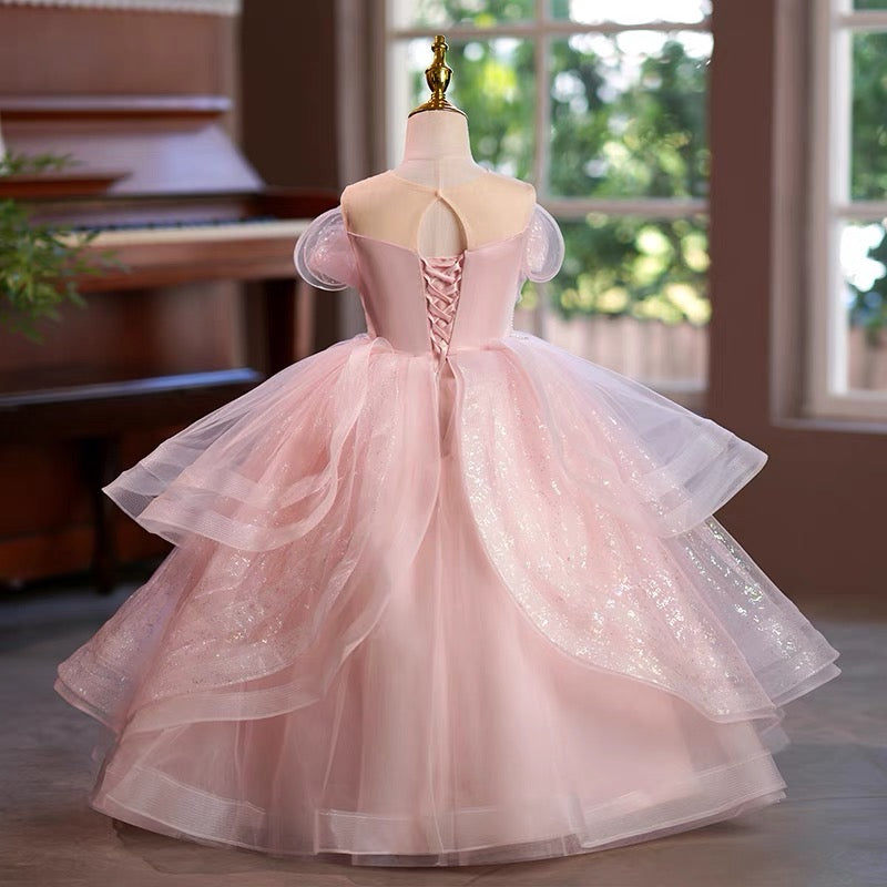 rosemuse tulle sleeves bijou knit ピンク Rosé Muse tulle sleeves bijou knit ピンク